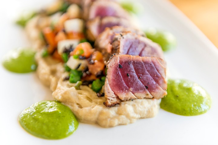 Food dish at restaurant on Kauai, Hawaii