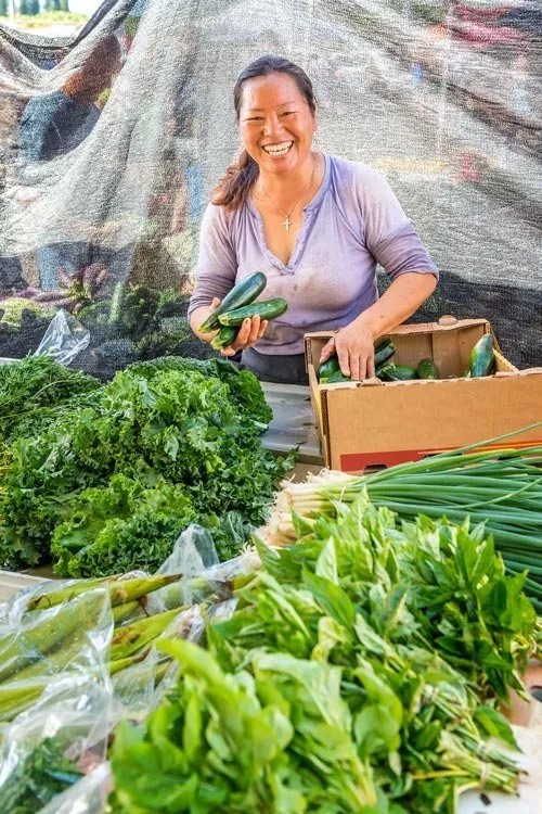 Staff member at the Kauai Farmers Market